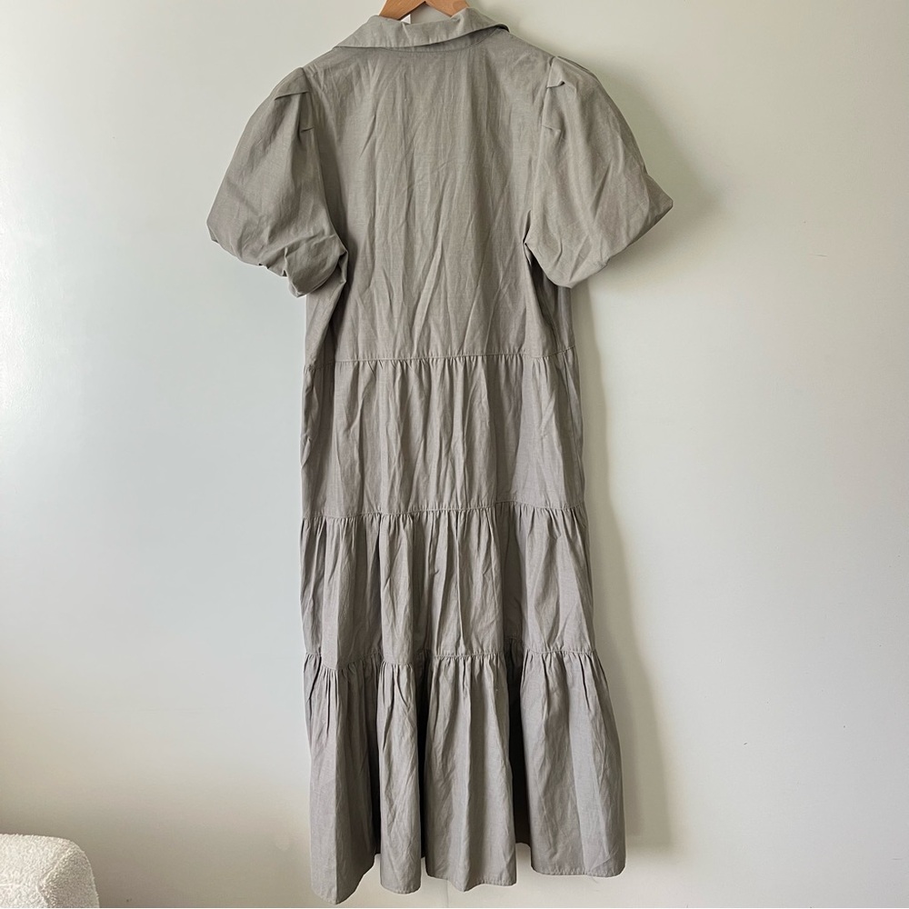 Brochu Walker The Havana Dress In Terra Brown Tiered Midi Dress Large $348 - Picture 10 of 13